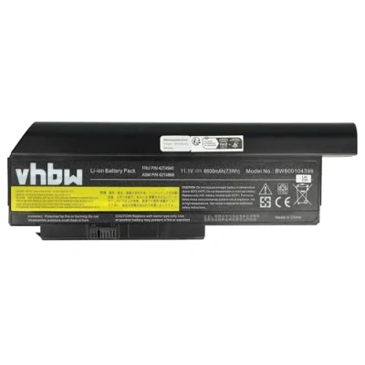 Afbeelding van vhbw Accu compatibel met Lenovo ThinkPad X220i, X220s, X230i, X220, X230 Notebook (6600 mAh, 10,8 V, Li Ion) vervanging voor 42T4863, 42T4865, 42T4866, 42T4867, 42T4875
