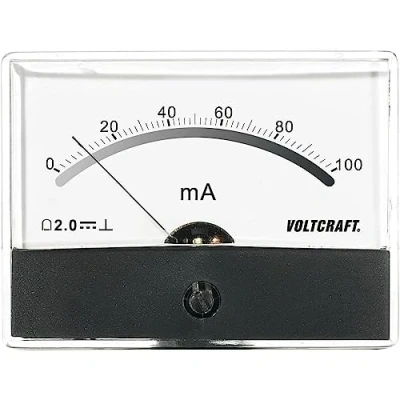 Afbeelding van VOLTCRAFT AM 86X65/100MA Inbouwmeter 86X65/100 mA/DC Draaispoel