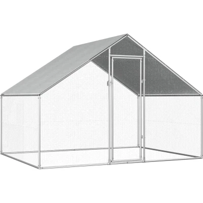 Afbeelding van vidaXL Kippenhok 2,75x2x1,92 m gegalvaniseerd staal