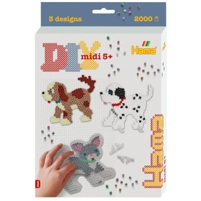 Afbeelding van Hama Set Strijkkralen 2000 Kralen Dogs and Cat 3449