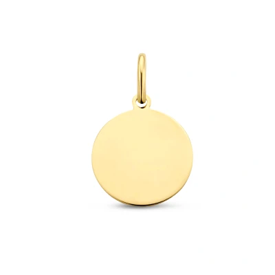 Afbeelding van goud (geelgoud) graveerhanger rond 4024542