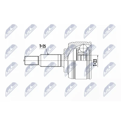 Afbeelding van Homokineet reparatie set, aandrijfas NTY NPZ RE 062