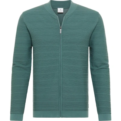 Afbeelding van Blue Industry Vest Structuur Groen maat XXL Heren met Modern fit Pasvorm Katoen Suitable Herenkleding