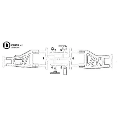 Afbeelding van Tamiya DT 02/DT 03 D Teile