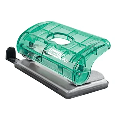 Afbeelding van Rapid Colour&#039;Breeze Mini 2 Gaats Perforator Perforeert tot 10 Vellen Groen