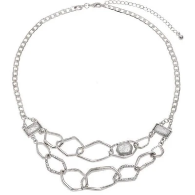 Afbeelding van Behave Ketting met schakels en steentjes