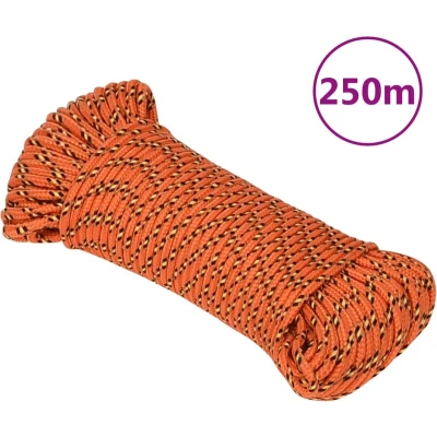 Afbeelding van vidaXL Boottouw 5 mm 250 m polypropyleen oranje