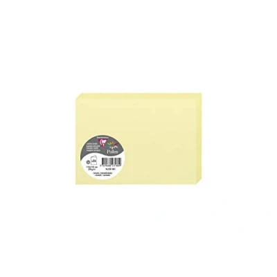 Afbeelding van Clairefontaine 2318C, verpakking van 25 dubbele kaarten, formaat C6, 11 x 15,5 cm, 210 g/m², kanaries, uitnodigingskaarten voor evenementen en wedstrijden, serie pollen, premium papier, glad
