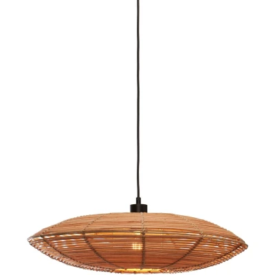 Afbeelding van Good&amp;Mojo Hanglamp Tanami Rotan Schijf Large Naturel 55x55x14cm