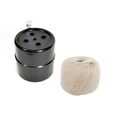 Afbeelding van Kortpack Set: Sisal Touw Van 4 Bollen Met Kluwenhouder Beige Geel (5 Stuks)