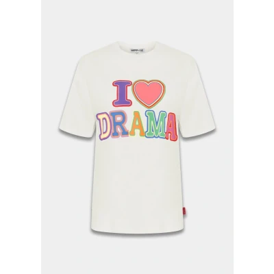Afbeelding van Harper &amp; Yve Ilovedrama T Shirt Aw25y308 Ecru Dames The Stone