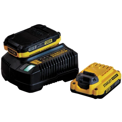 Afbeelding van Stanley SFMCB12D2 Starterkit 2x 2,0Ah Accu + Lader V20