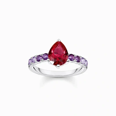 Afbeelding van Thomas Sabo TR2442 477 7 52 Ring Dames 925er Zilver ringmaat