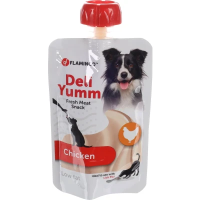 Afbeelding van Flamingo Snack Pasta Voor likmat Deli Yumm Fresh meat Kip