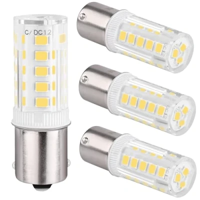 Afbeelding van Lamp p21w led BA15S 1156 12V 24V 5 Watt koud wit 6000K voor boot, RV, auto, buitenverlichting, etc. (Set van 4)