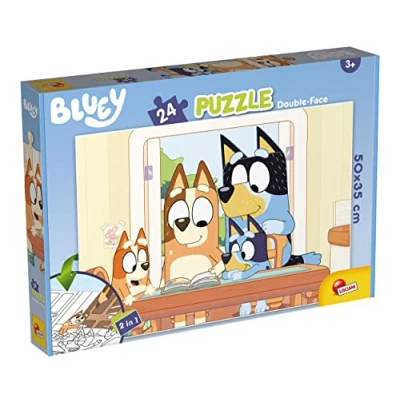 Afbeelding van LISCIANI DUBBELZIJDIGE PUZZEL BLUEY 24 STUKS CREATIEF EN EDUCATIEF SPEL VOOR KINDEREN VANAF 3 JAAR