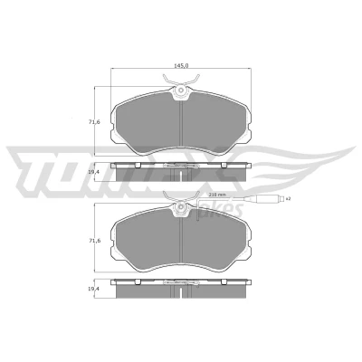 Afbeelding van Remblokkenset, schijfrem TOMEX Brakes TX 11 24