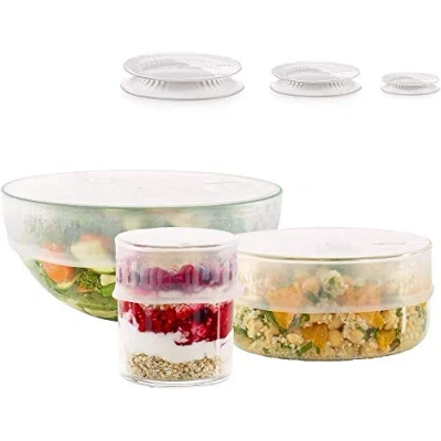 Afbeelding van Lékué Set met 3 uittrekbare deksels, siliconen, 11,5/15/20 cm