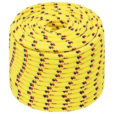 Afbeelding van vidaXL Boottouw 14 mm 25 m polypropyleen geel