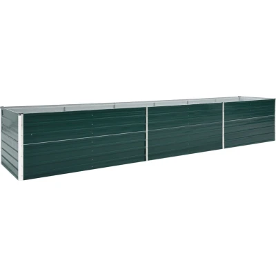 Afbeelding van Plantenbak verhoogd 480x80x45 cm gegalvaniseerd staal groen