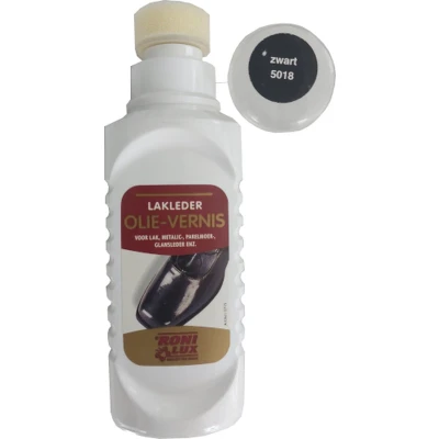 Afbeelding van Ronilux Lakleder Olie Vernis Zwart (Schoenonderhoud Lakleer/Metallic/Parelmoer)
