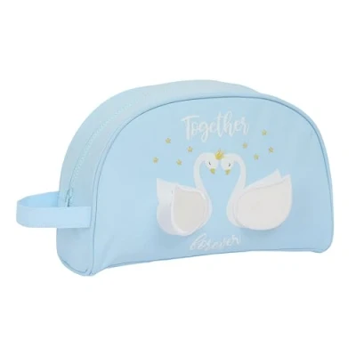 Afbeelding van Toilettas voor op School Glow Lab Cisnes Licht Blauw 28 x 18 10 cm