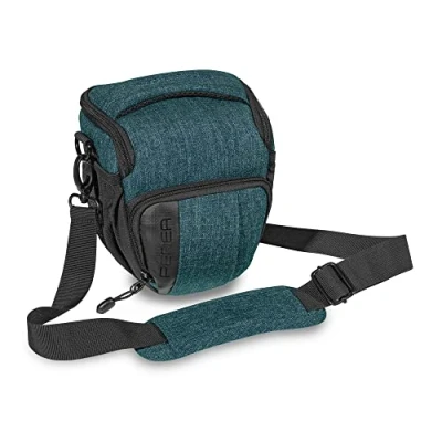 Afbeelding van PEDEA Camera Tas *Fashion* Petrol 17 x 20 13cm (BxHxD) Cameratas voor spiegelreflexcamera&#039;s klein schoudertas systeemcamera