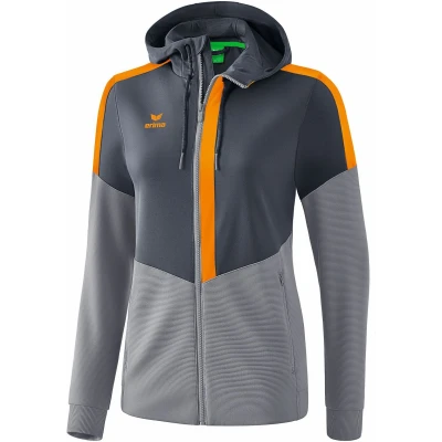 Afbeelding van Squad trainingsjack met capuchon dames slate grey/monument grey/ new orange / 42