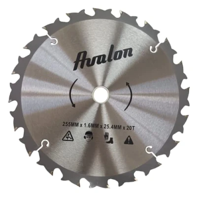 Afbeelding van Avalon 20 tanden anti rebound schijf voor bosmaaier, speciaal mes houten stelen 255 x 1,6 mm, tandlengte van Widdia 6 mm