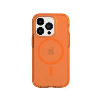 Afbeelding van tech21 iPhone 14 Pro Evo Check compatibel met MagSafe Schokabsorberend en dun beschermend telefoonhoesje 4,9 m FlexShock Multi Drop Bescherming &amp; Extra Knoppen
