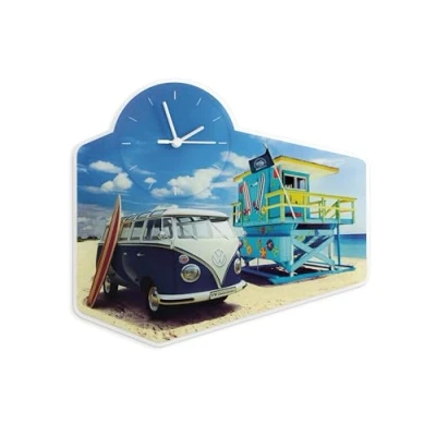 Afbeelding van BRISA VW Collection Volkswagen T1 Bus Transporter Wandklok Acryl Beachlife