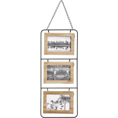 Afbeelding van Muurfotlijst Atmosphera 3 fotos Hout MDF (52 x 22 cm)