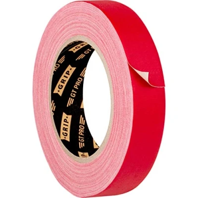 Afbeelding van GRIP Eventbasics Hula Hoop Tape GT PRO rode stoffen 25 mm x m Gaffa verwijderbaar mat en beschrijfbaar