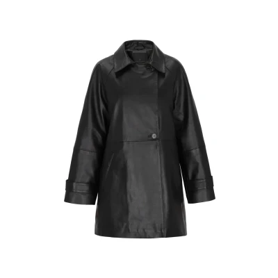 Afbeelding van Dreimaster Halflange jas, Dames, Maat: 34, Black