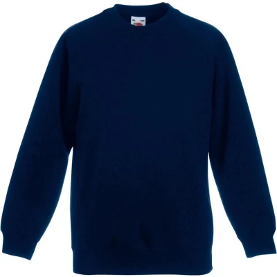 Afbeelding van Fruit Of The Loom Kind/ Kinderen Unisex Raglan Mouwen Sweatshirt (Donker Marine)
