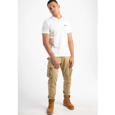 Afbeelding van Alpha Industries Poloshirt, Heren, Maat: Small, White