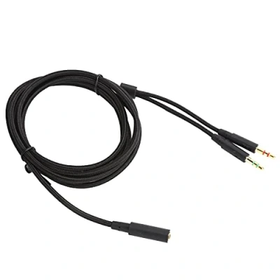 Afbeelding van Audio Verlengkabel, 2 in 1 Adapter Hoofdtelefoon Audiokabel M Fit voor Kingston HyperX Cloud Stinger/Cloud Mix/Cloud Alpha