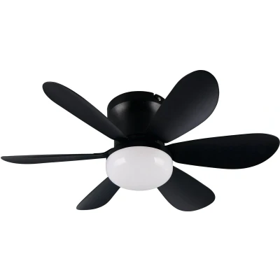 Afbeelding van REALITY LUND Plafondventilator Zwart mat incl. 1x SMD 8 W Licht apart schakelbaar Afstandsbediening Dimbaar Traploos instelbare lichtkleur Nachtlampje Geheugenfunctie 3 snelheidsinstellingen Timer Zomer en wintermodus