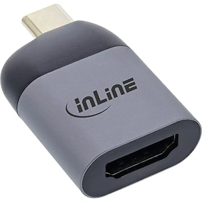 Afbeelding van InLine Video adapter (USB Type C), Data + Adapter, Grijs