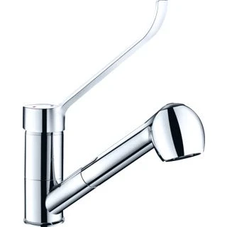 Afbeelding van Delabie wastfmengkr opb securitherm chroom 1 gats kraang 2211lep