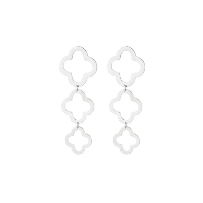 Afbeelding van Bijoutheek Oorknoppen Statement Clovers Zilver