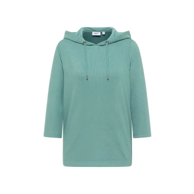 Afbeelding van Cecil Struktur Hoodie, Dames, Maat: Large, Grün