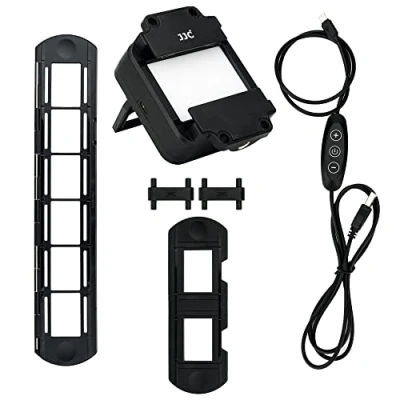 Afbeelding van JJC Slide &amp; Film Remake, Met 1 x 35mm Houder Voor Diamontage, Stripfilmhouder en LED licht, 10 Niveaus 6500K lichtset Negatief Kopiëren