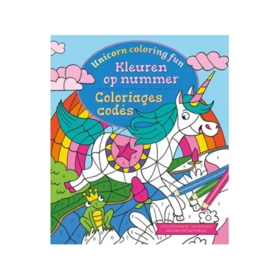 Afbeelding van Uitgeverij deltas kleuren op nummer unicorn coloring fun