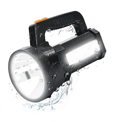 Afbeelding van ERAY Led zaklamp, zeer krachtig, 9600 mAH/11000 lumen, oplaadbaar, waterdicht IPX4, 6 USB modi, zaklamp voor kamperen, wandelen, noodgevallen, stroomuitval