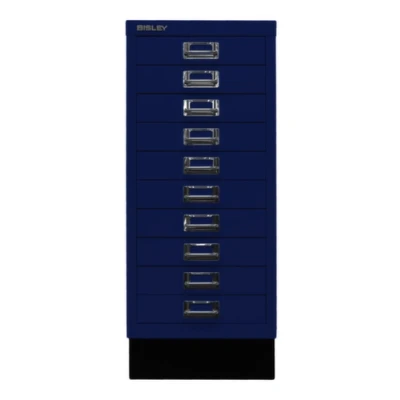 Afbeelding van BISLEY MultiDrawer, 29 delige serie met sokkel, DIN A4, 10 laden, metaal, 639 Oxfordblauw, 38 x 27,9 67 cm