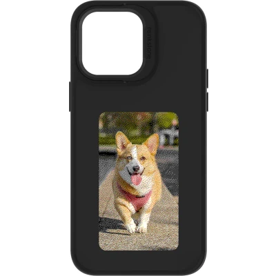 Afbeelding van Reinkstone Phone Case with Bracket and NFC Display Black / Iphone 13/14