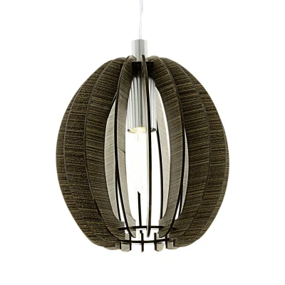 Afbeelding van EGLO Cossano Hanglamp 1 Lichts Ø190mm. Nikkel Mat Donkerbruin