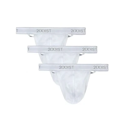 Afbeelding van 2(x) ist Heren Essential Cotton Y rug Tanga, verpakking van 3 stuks ondergoed, wit, M