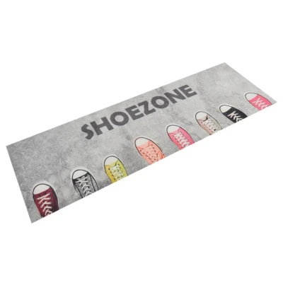 Afbeelding van vidaXL Keukenmat wasbaar shoezone print 60x180 cm fluweel